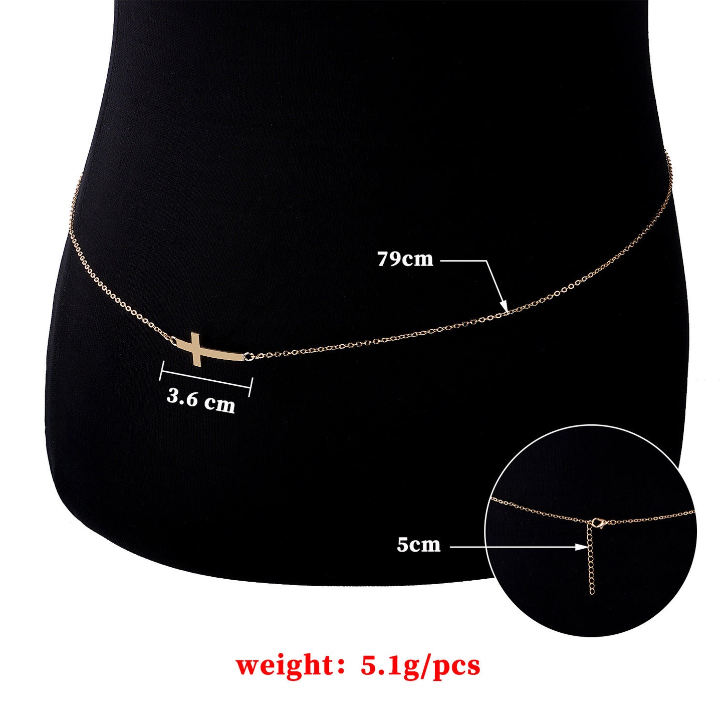 Belly Body Bikini Waist Exquisite Cross Chain