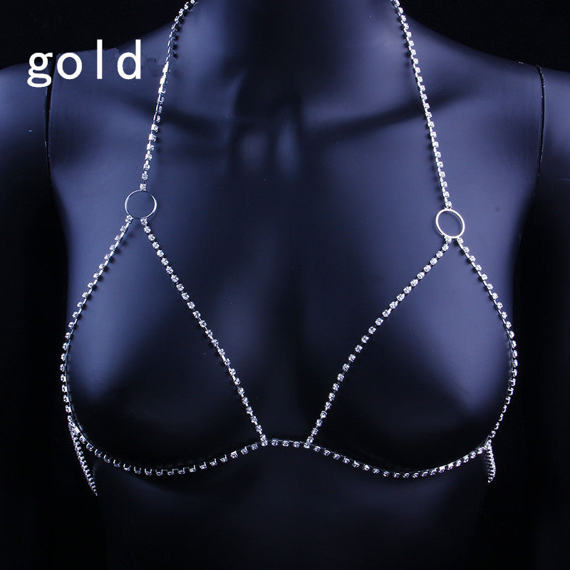 Fashionable Rhinestone Body Chain Creative Nightclub Show Costumes