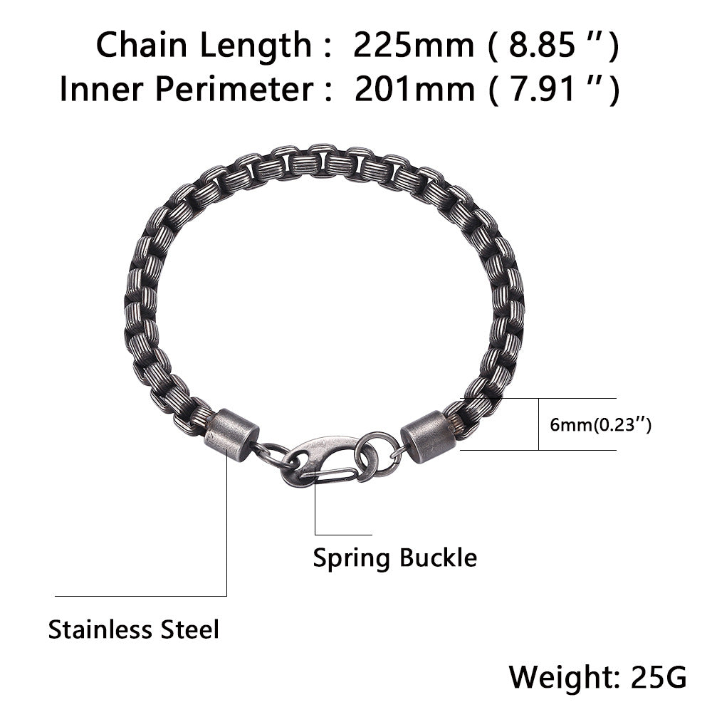 Men's Thick Stainless Steel Casting Bracelet