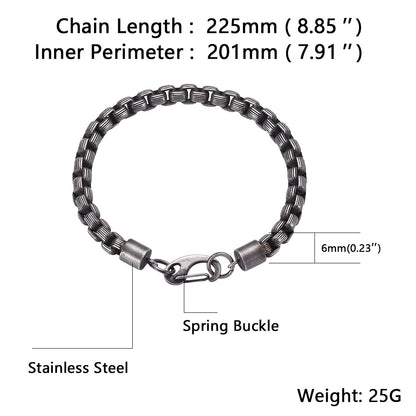 Men's Thick Stainless Steel Casting Bracelet