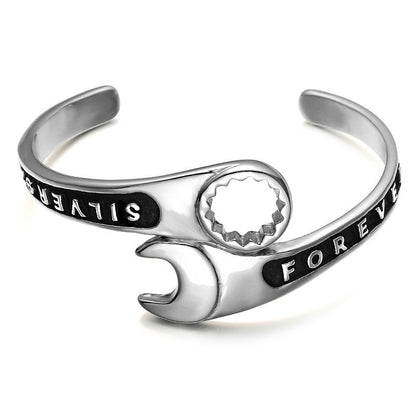 Stainless steel wrench bracelet