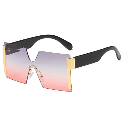 Oversized Square Rimless Sunglasses