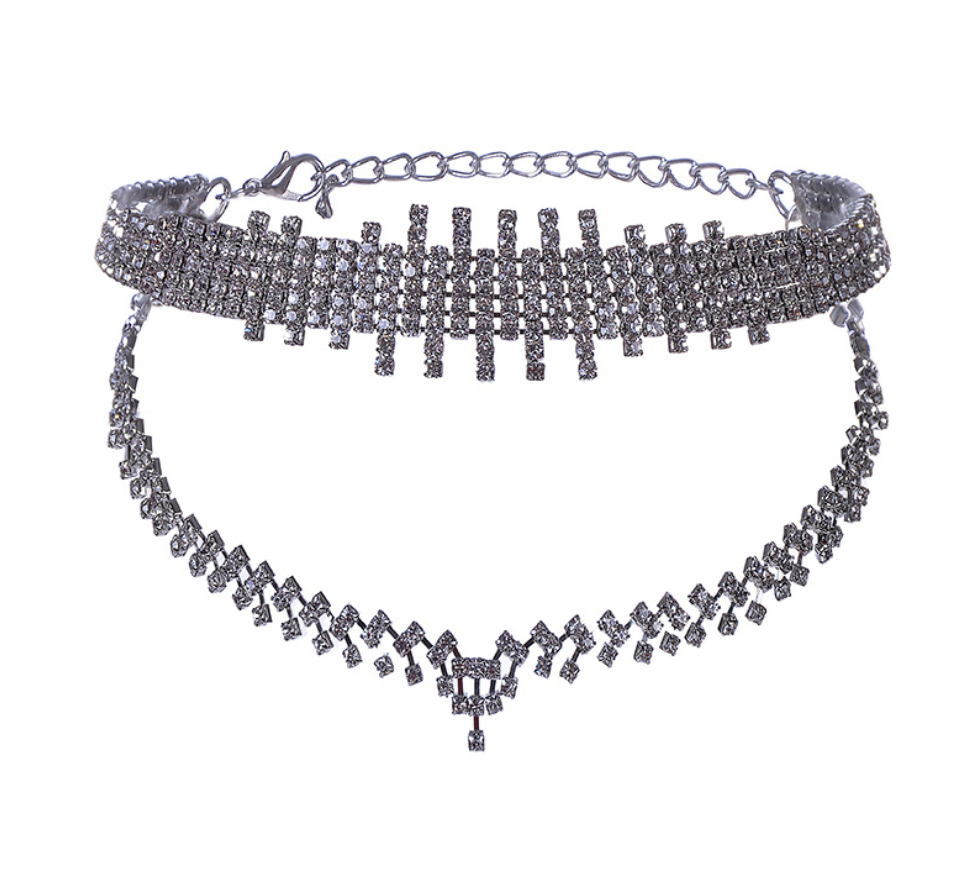 Bling Classy Double choker necklace