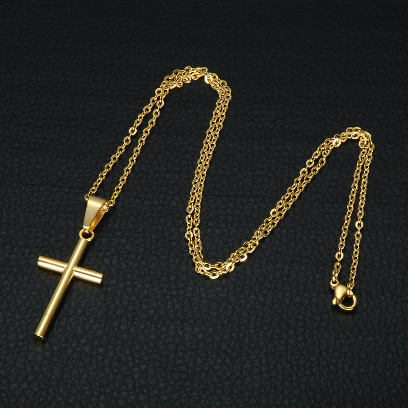 Stainless steel cross necklace pendant