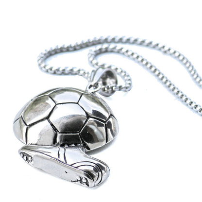 Football Boot & Ball Shoot Pendant Necklace