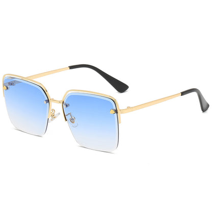 Vintage Luxury Oversized Square Rimless Sunglasses