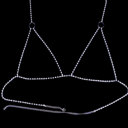 Fashionable Rhinestone Body Chain Creative Nightclub Show Costumes