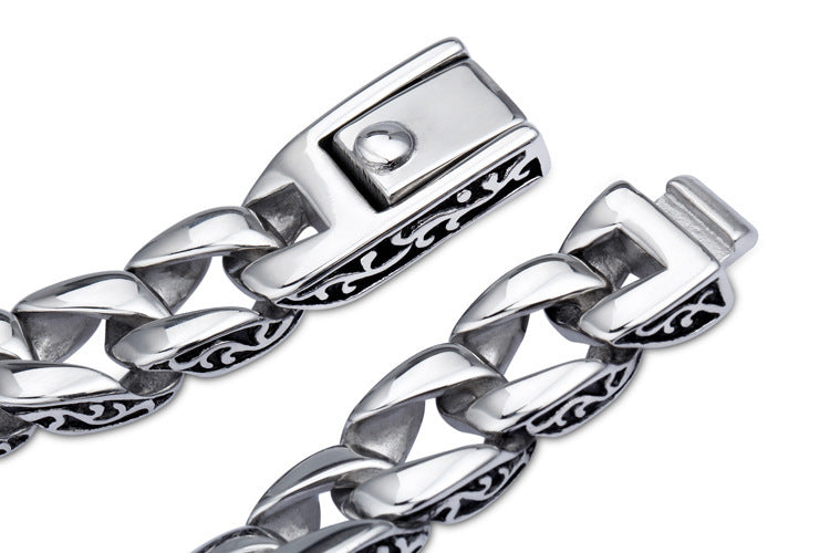 Stainless Steel Retro Bracelet Men's Fashion Titanium Steel Bracelet