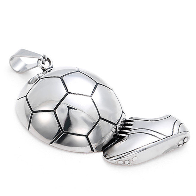 Football Boot & Ball Shoot Pendant Necklace