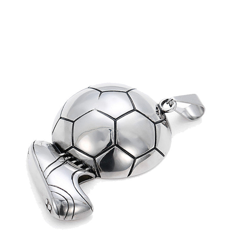 Football Boot & Ball Shoot Pendant Necklace