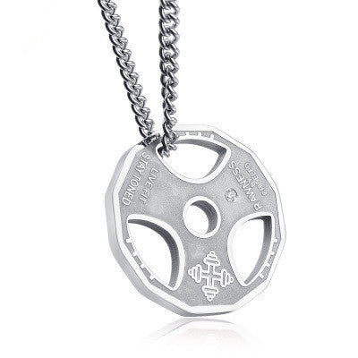 Gym Plate Necklace pendant