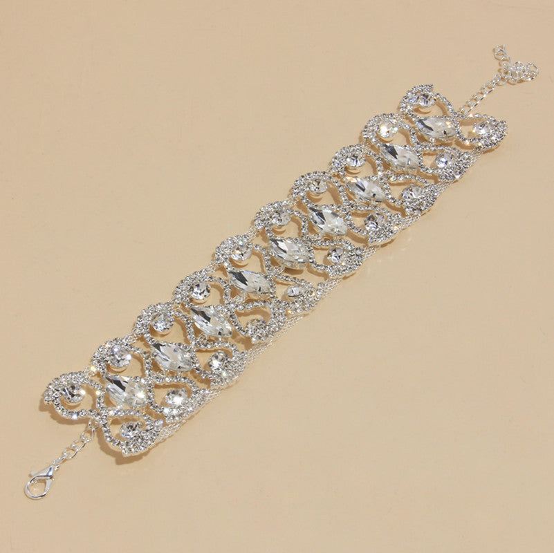 Fashion Retro Full Diamond Bracelet Ladies Niche