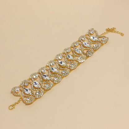 Fashion Retro Full Diamond Bracelet Ladies Niche