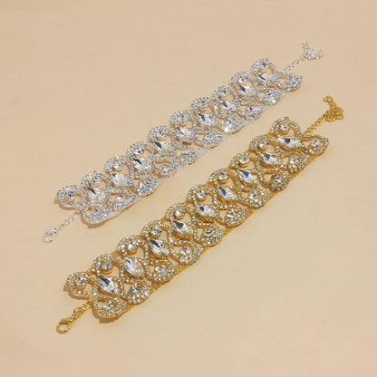 Fashion Retro Full Diamond Bracelet Ladies Niche