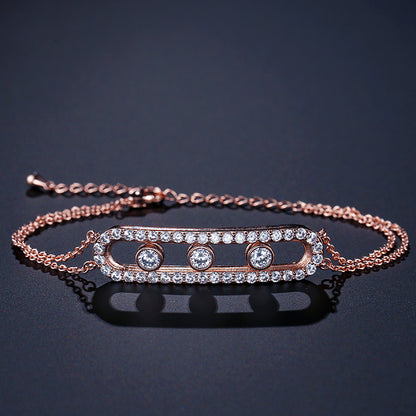 New 2023 Personality Chick & Simple Ladies Bracelet Bracelet With Micro-Inlaid Zircon