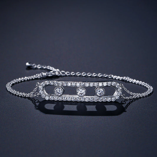 New 2023 Personality Chick & Simple Ladies Bracelet Bracelet With Micro-Inlaid Zircon