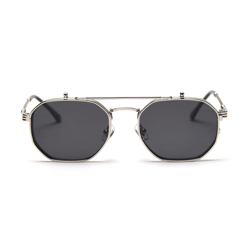 Metal Flip-Top Polarized Sunglasses