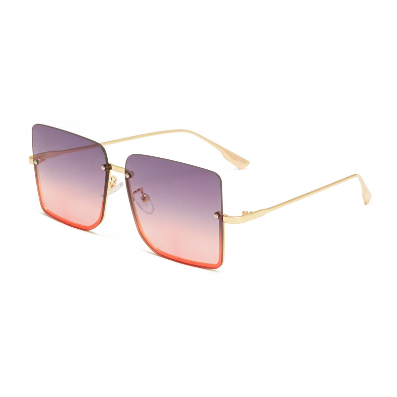 Half-Frame Ocean Sunglasses Fashion Trendy Sunglasses