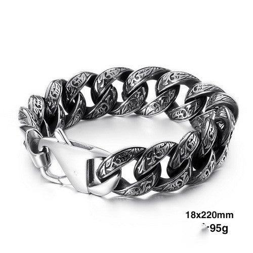 Link Chain Bracelet Punk Stainless Steel