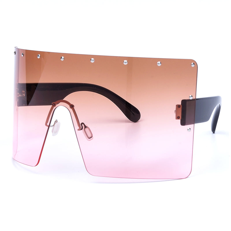 Trendy Oversized Sunglasses Rivet Sun