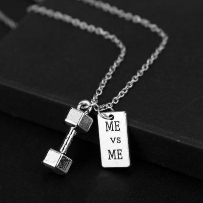 Gym & Fitness Exercise Weightlifting Slogan Pendant necklace