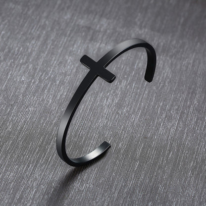 Stainless steel cross bracelet