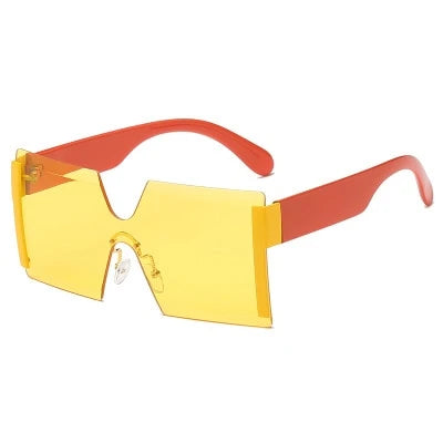 Oversized Square Rimless Sunglasses