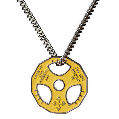 Sports Barbell Necklace Men's Tide Brand Pendant