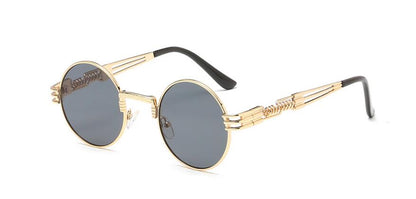 Gold Metal Fashion John Lennon Round Sunglasses Steampunk Sunglasses Mens Womens Retro Vintage Coating Mirrored Eyewear Shades