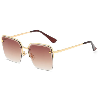 Vintage Luxury Oversized Square Rimless Sunglasses