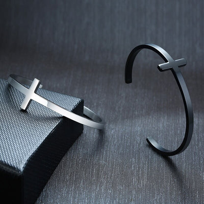 Stainless steel cross bracelet