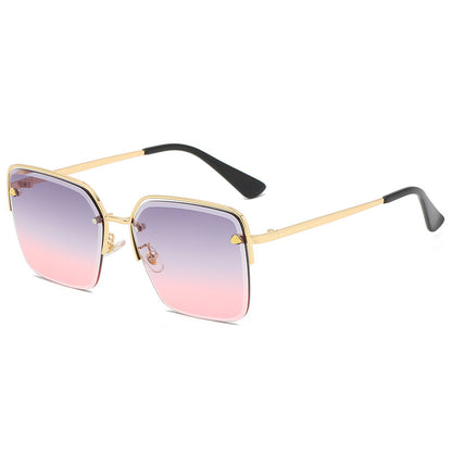 Vintage Luxury Oversized Square Rimless Sunglasses