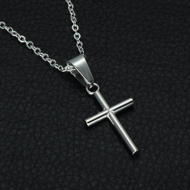 Stainless steel cross necklace pendant