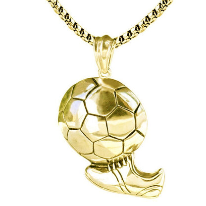 Football Boot & Ball Shoot Pendant Necklace