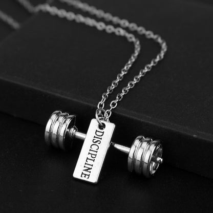 Gym & Fitness Exercise Weightlifting Slogan Pendant necklace