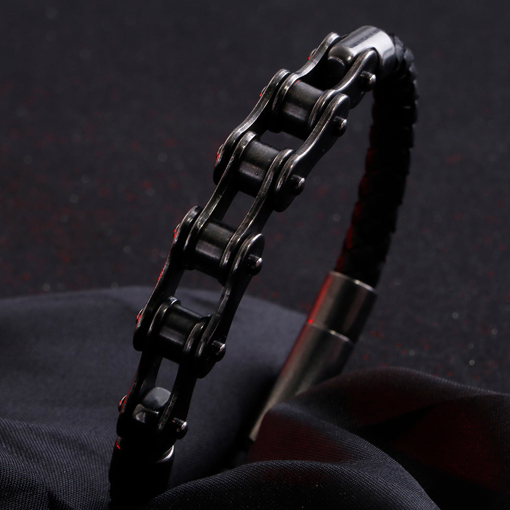 Retro stainless steel trend men's bracelet