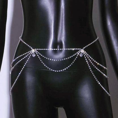 Sexy Diamond Chain Pendant Waist Chain New Style Body Chain