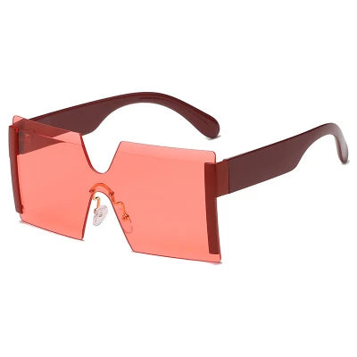 Oversized Square Rimless Sunglasses