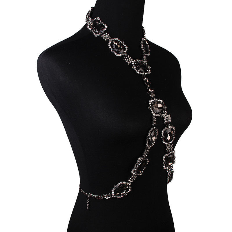 Simple diamond body chain