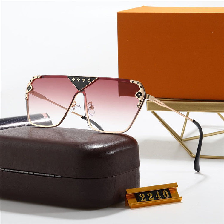 New 2023 Gradient Fashion Sunglasses Lens Trend Metal Sunglasses