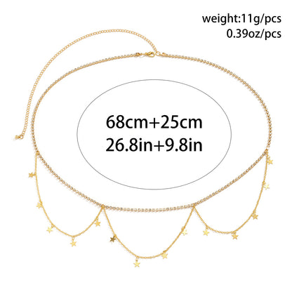 Simple Double Layer Metal Chain Waist Chain For Women