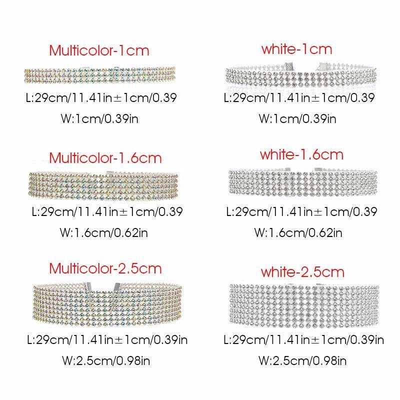 Full Crystal Rhinestone Choker Necklace Wedding Jewelry Chokers Necklaces for Women