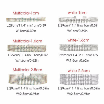 Full Crystal Rhinestone Choker Necklace Wedding Jewelry Chokers Necklaces for Women