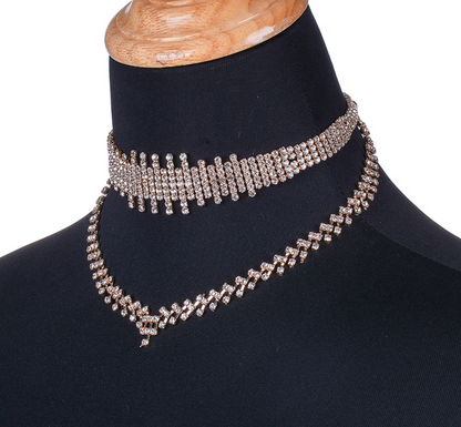 Bling Classy Double choker necklace