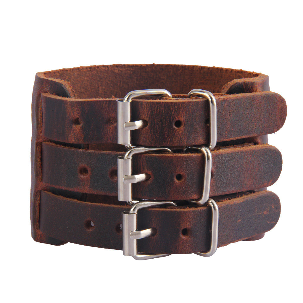 Men's Punk Leather Bracelet