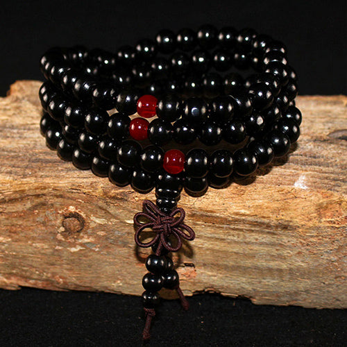 Beaded Knot black ebony Men Bracelets Bangles