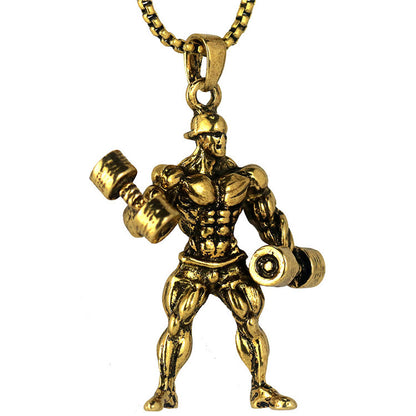 Bodybuilder Weightlifting Necklace