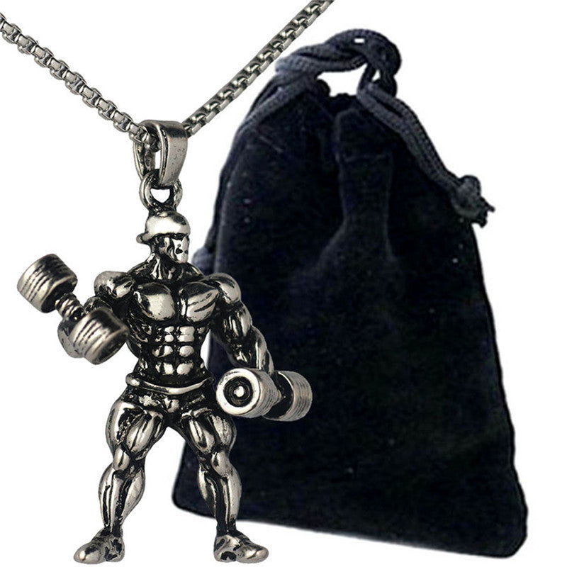 Bodybuilder Weightlifting Necklace