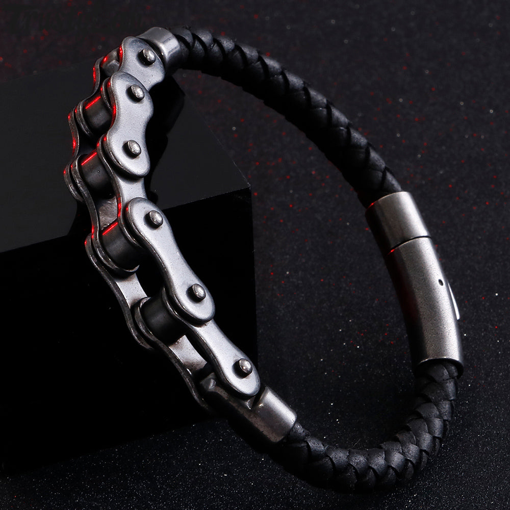 Retro stainless steel trend men's bracelet