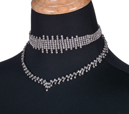 Bling Classy Double choker necklace